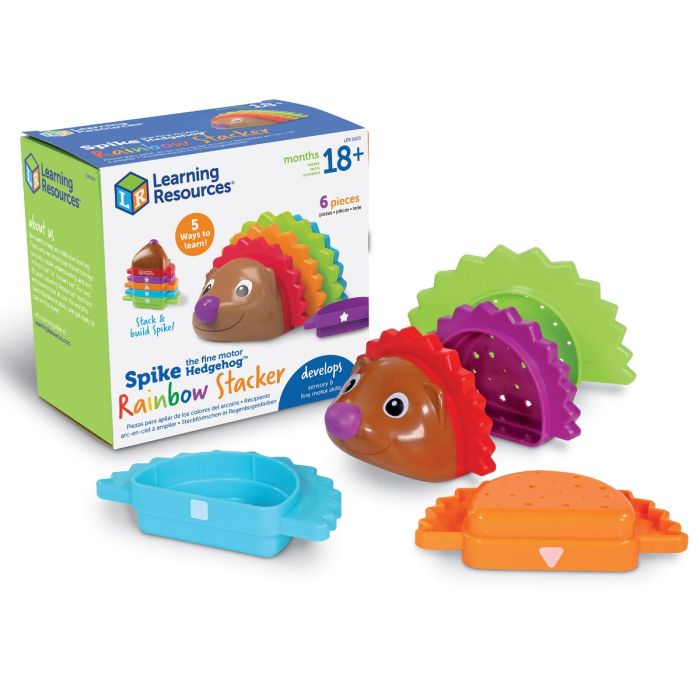 Spike The Fine Motor Hedgehog Rainbow Stackers Snoezelen Multi Sensory Environments and Sensory Equipment Rompa