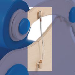 Wooden Elastic Anchor Points for Body Roller - Set of 2