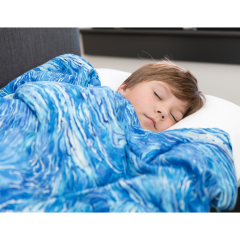 Sleep Tight Weighted Blanket Cover - Blue Waves M