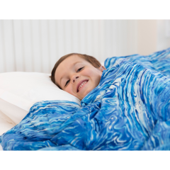 Sleep Tight Weighted Blanket Cover - Blue Waves L