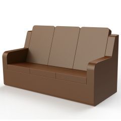 Chatsworth Settee - 3 Seater with High Back - Brown (EX-DISPLAY - NON-REFUNDABLE - NON-RETURNABLE)