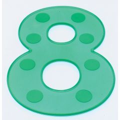 Transparent Numbers - Set of 10 - Green