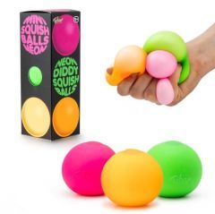 Neon Diddy Squish Ball Pack of 3