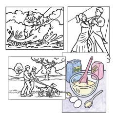 Colouring for Adults - Hobbies - Set of 48