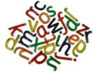 Sparkly Gel Letters - Lower Case