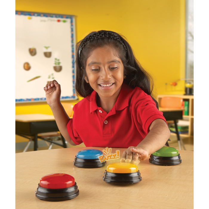 ETUCYNG 4 Pièces 9x3,5cm Learning Buzzers, Answer Buzzers pour Enseigner avec Salle De Classe, Buzzer pour Jeux De Questions, À Boutons Sonores Et Lumineux, Buzzers De Jeux Télévisés ETUCYNG 4 Pièces 9x3,5cm Learning Buzzers, Answer Buzzers pour Enseigner avec Salle De Classe, Buzzer pour Jeux De Questions, À Boutons Sonores Et Lumineux, Buzzers De Jeux Télévisés