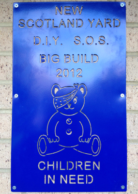 Pudsey Plaque | Children in Need DIY SOS Big Build 2012