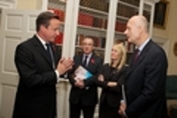 Prime Minister David Cameron discussing the challenge with Martin Green, Chief Executive of English Community Care Association at the recent launch reception at 10 Downing Street. Prime Minister David Cameron discussing the challenge with Martin Green, Chief Executive of English Community Care Association at the recent launch reception at 10 Downing Street.
